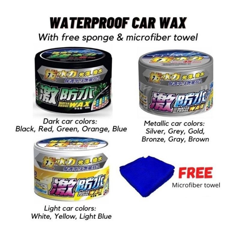 ORIGINAL BOTNY Hydrophobic Waterproof Wax Car Wax with FREE Sponge and