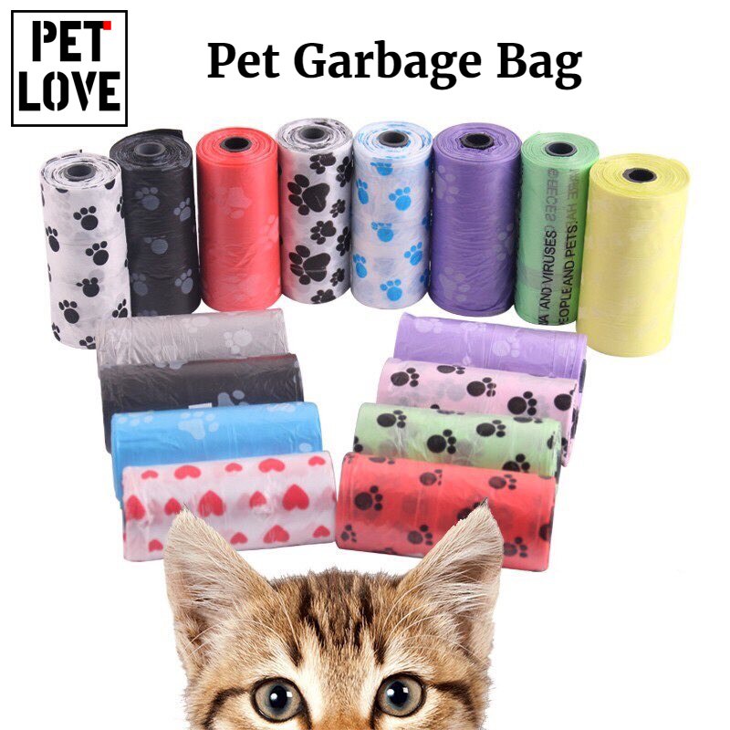 Pet Trash Bag Dog Poop Bag Printed Pet Garbage Disposable Trash Bag