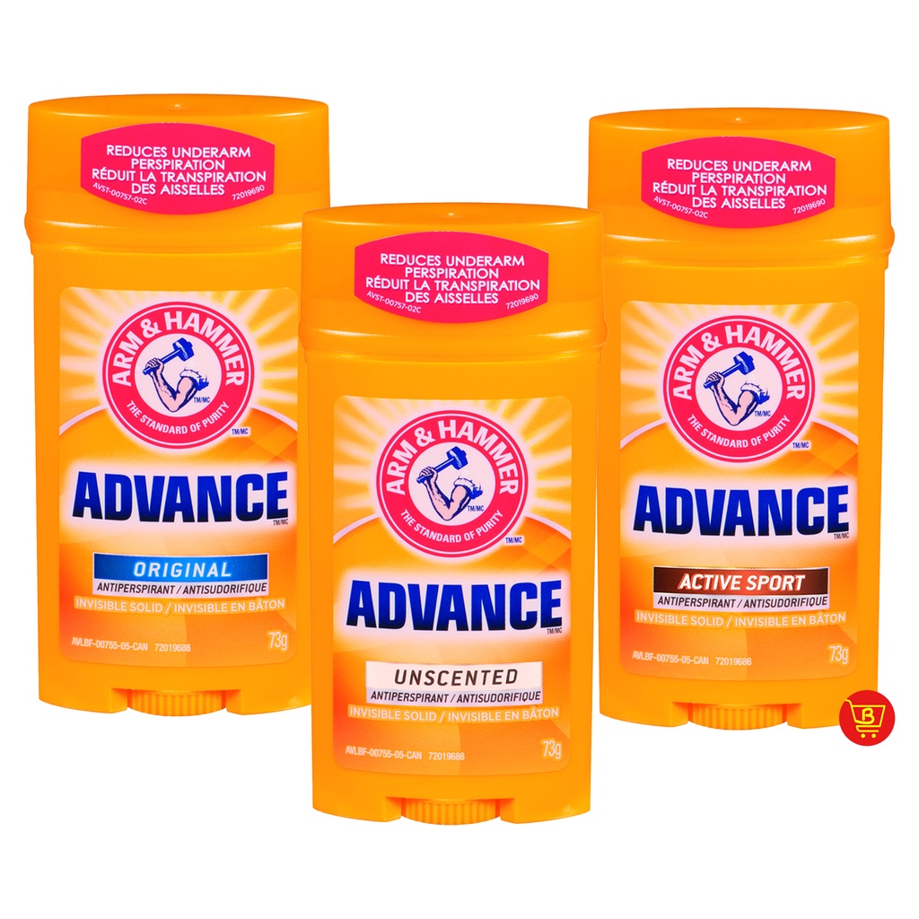 ARM & HAMMER Advance Invisible Solid Mens Deodorant, Original/Sport