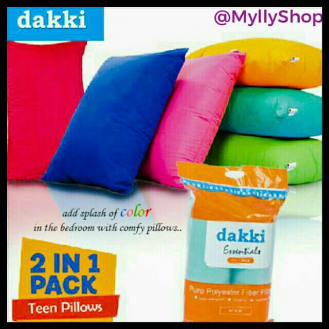 DAKKI ESSENTIALS 2 IN1 PACK TEEN PILLOWS 18" X 26" Shopee Philippines