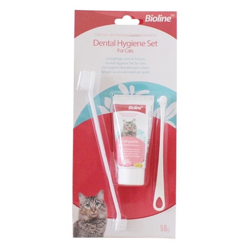 Bioline Toothbrush Set (Cats) Toothpaste Set for Cats Shopee Philippines