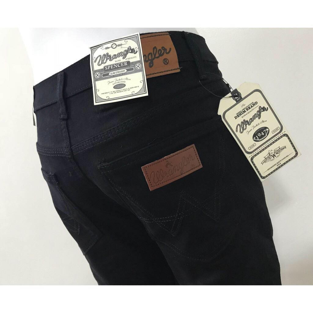 Wrangler Black basic pants for men jeans skinny stretchable Shopee Philippines