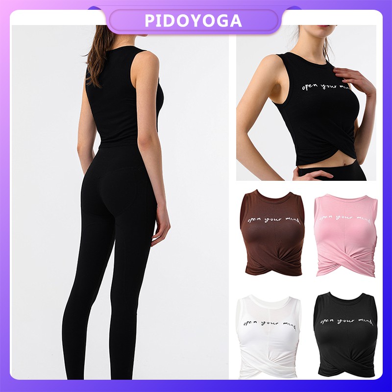PIDO Sports Vests Yoga Vests Sleeveless Yoga Sports Vest Women'S Waist