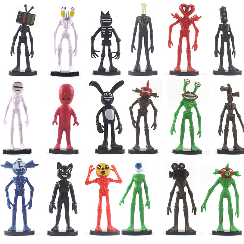New 6pcs/set Siren Head Action Figure Toys 10cm Cartoon Sirenhead