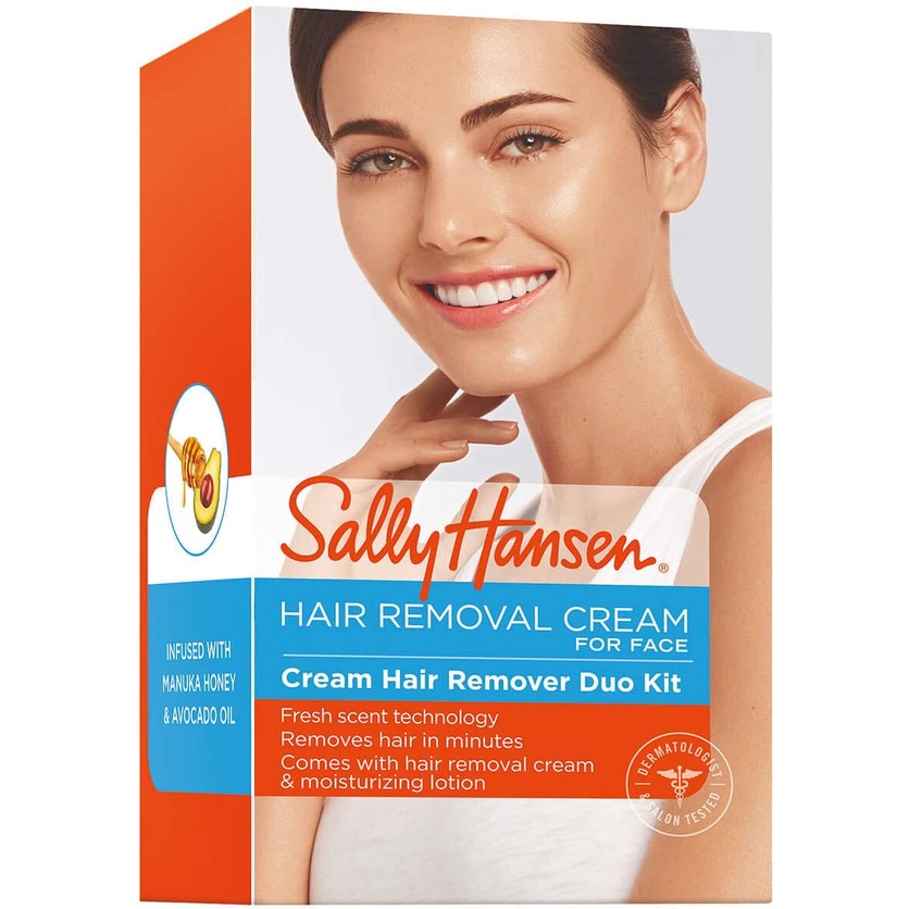 Sally Hansen Hair Remover Duo Kit for Face, Hair Removal Cream