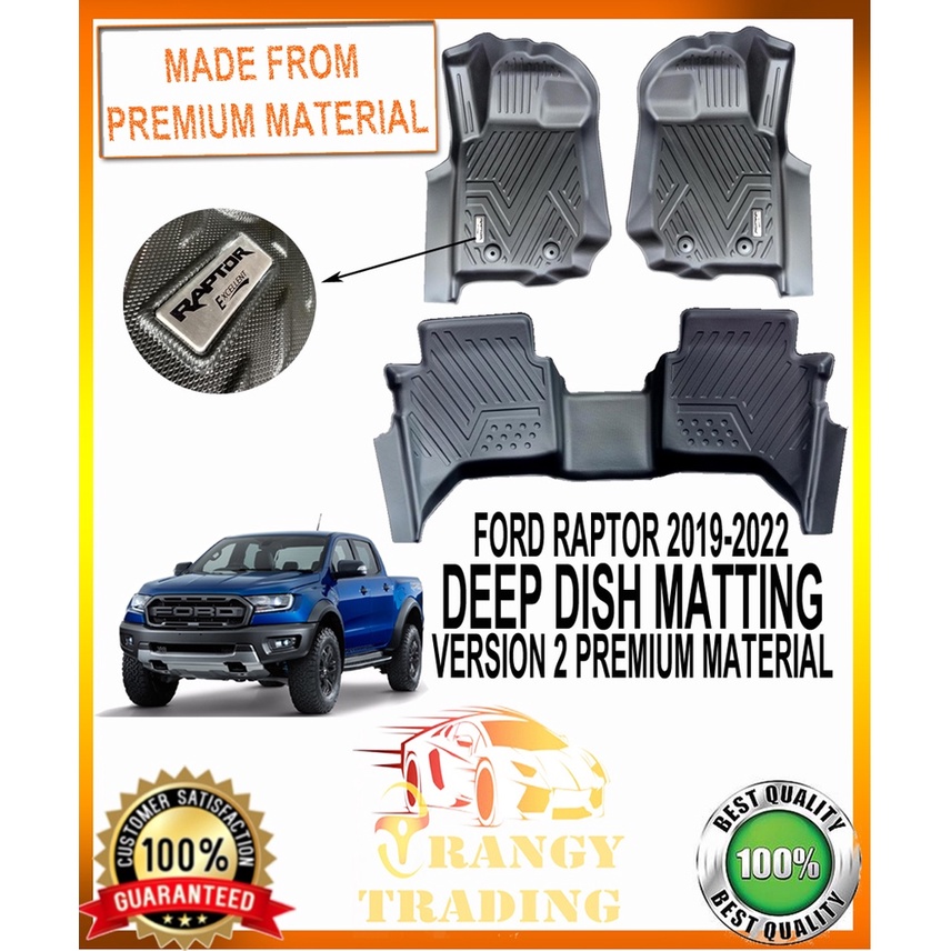 Ford Ranger Raptor 2019 to 2022 OEM Deep Dish Matting V1 & V2 PREMIUM