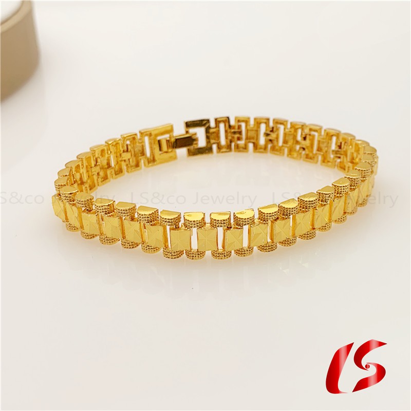 LS jewelry 24K Bangkok Gold Plated Jewelry Bracelet B1245 Shopee