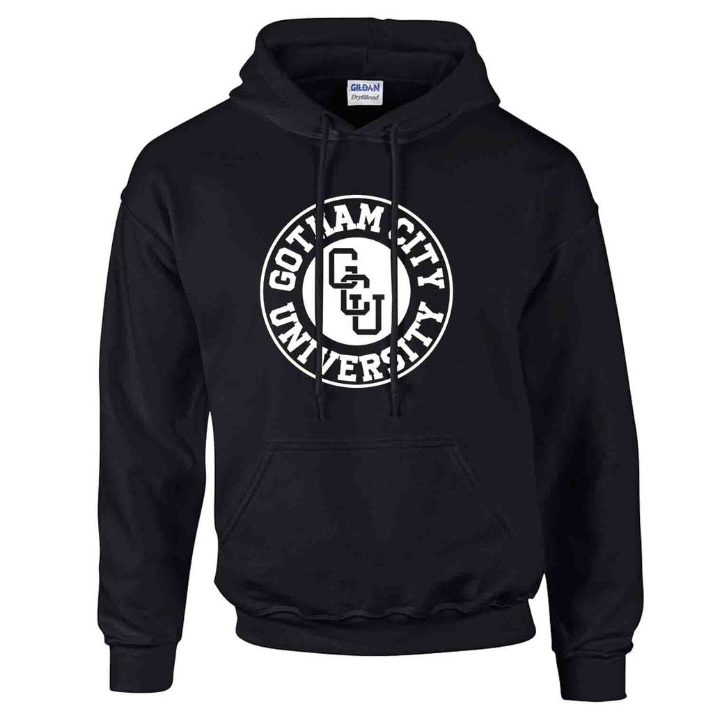 iGPrints GOTHAM CITY UNIVERSITY Comics Hoodie Jacket (Black) Shopee