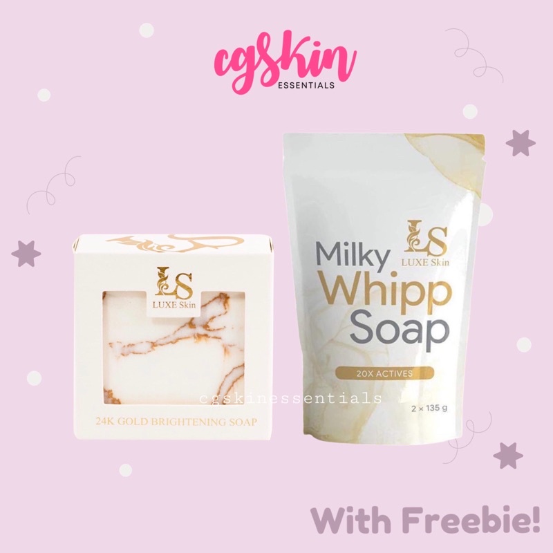 (COD) Luxe Skin 24k Gold Brightening Soap Luxe Skin Milky Whipp Soap