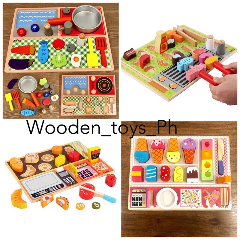 My first kitchen wooden set Shopee Philippines