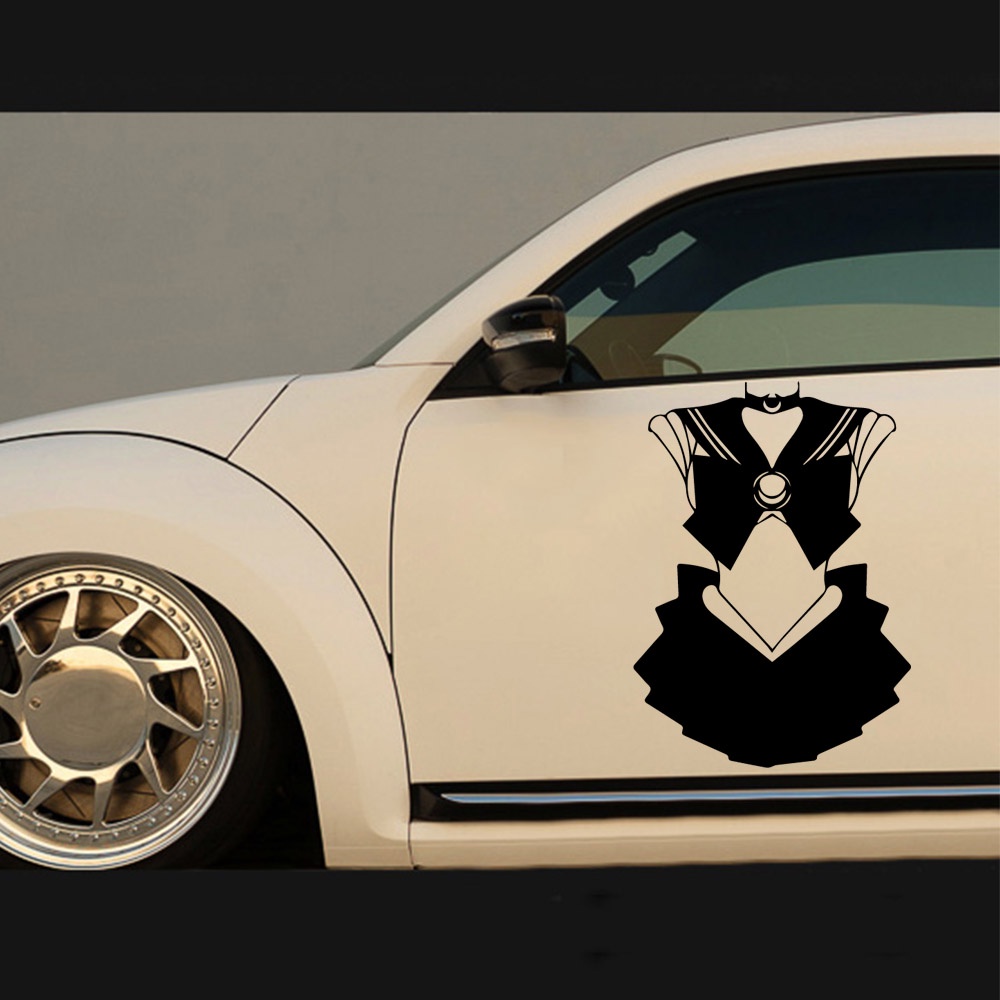 Cartoon Sailor Moon Stickers On The Car Vinyl Car Styling Auto Engine