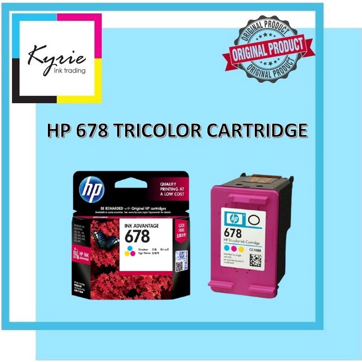 HP 678 Tricolor Original Ink Advantage Cartridge HP678 Shopee