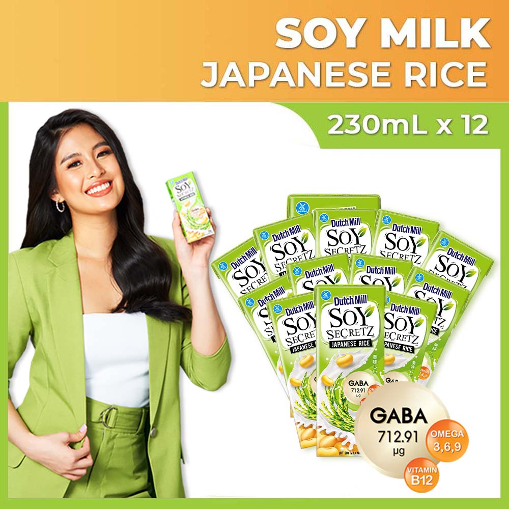 Dutch Mill Soy Secretz Soy Milk Japanese Rice 230ml x 12 Shopee Philippines