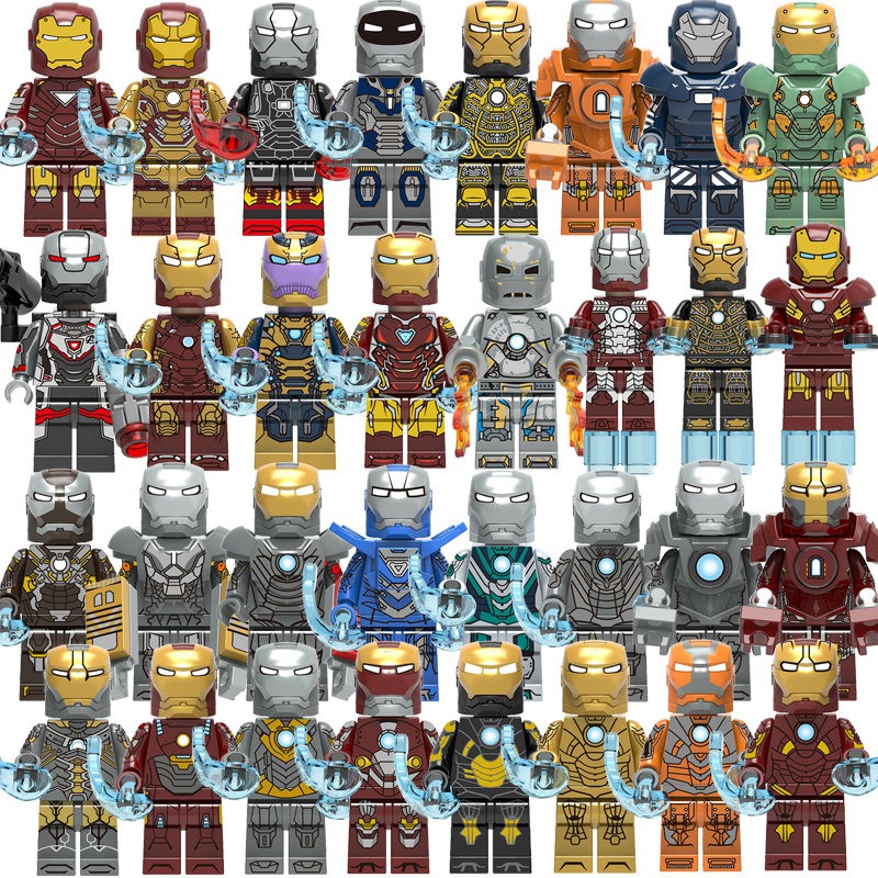 1 x Ironman Minifigure Iron Man Lego Toys Avengers Super Hero Remake