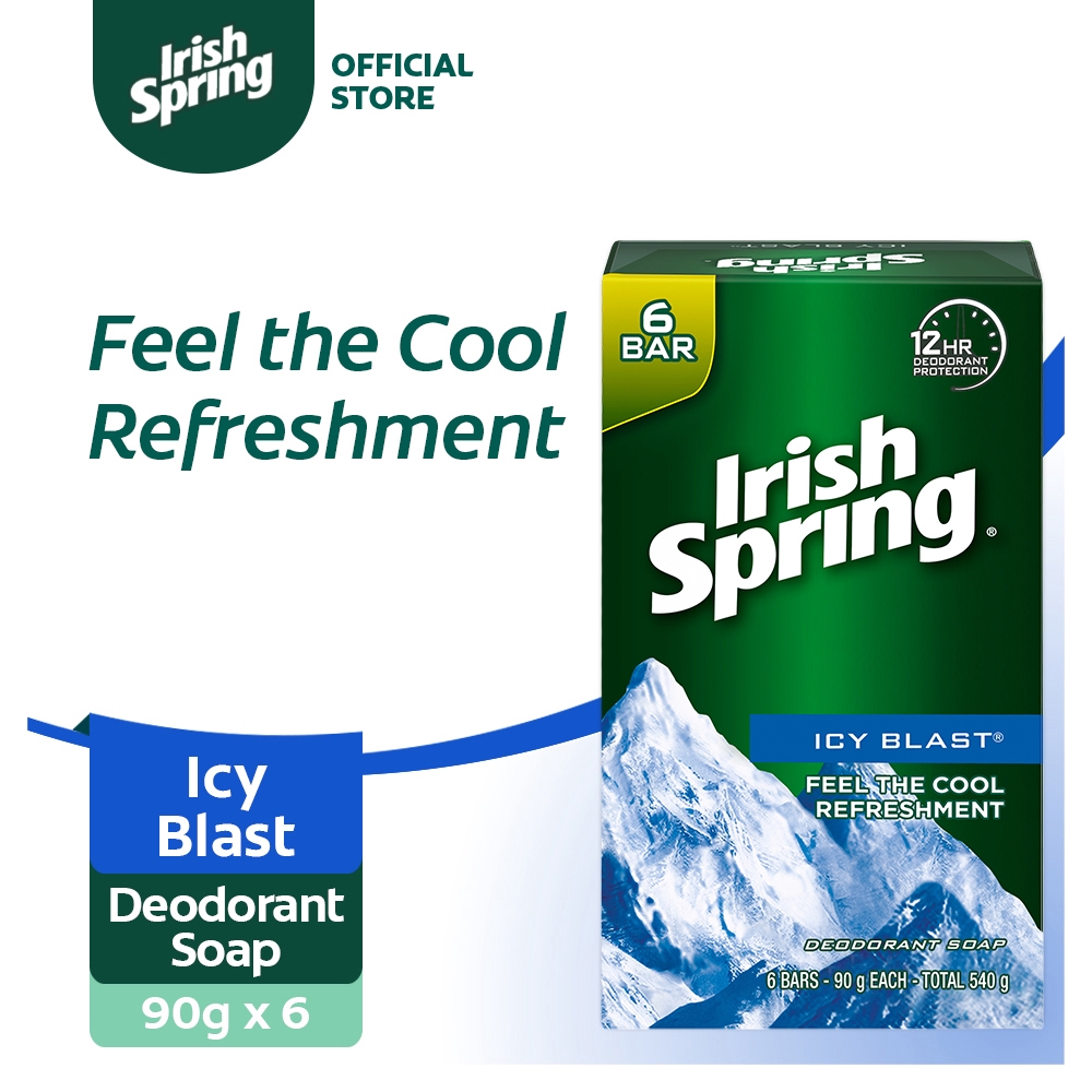 Irish Spring Icy Blast Body Soap 90g 6Pack Shopee Philippines