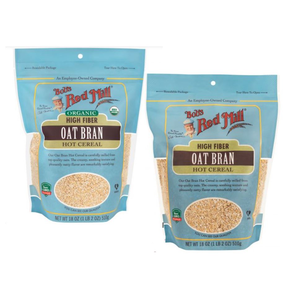 Bob's Red Mill High Fiber Oat Bran Hot Cereal Regular and Organic