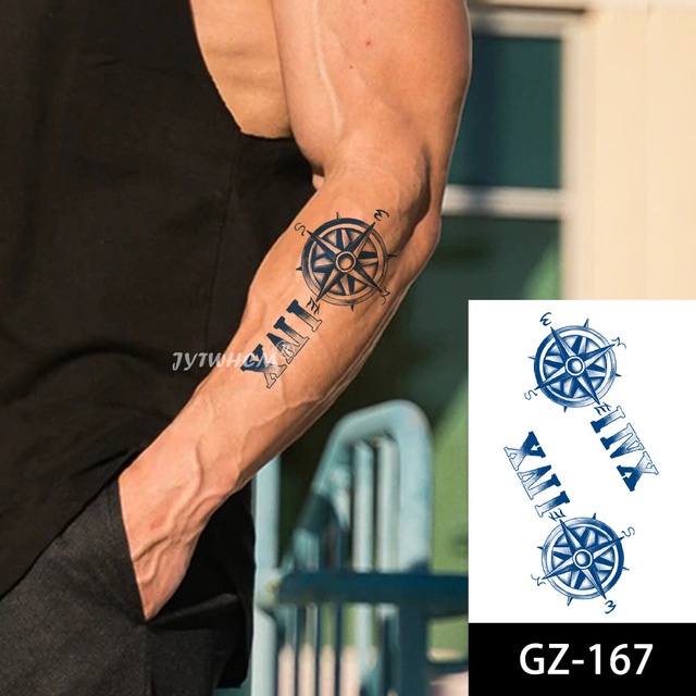 Trendy Magic Tattoo for Men Arms Tattoo Sticker Waterproof Long Lasting