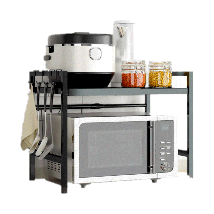 Steel Expandable 2/3 Layers Microwave Oven Rack Adjustable Expandable