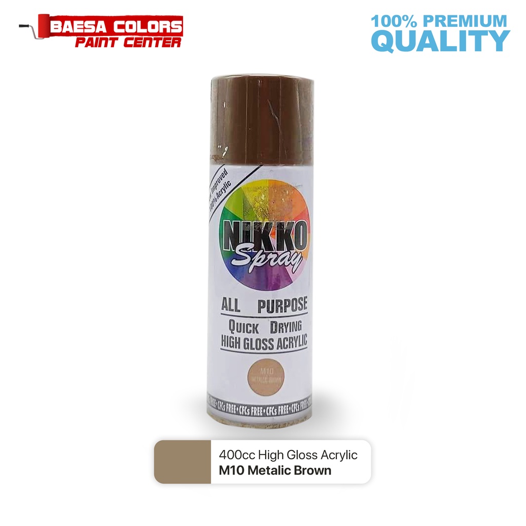 Nikko Spray Paint M10 Metallic Brown All Purpose Quick Drying High