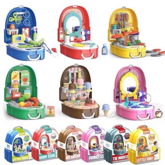 Kids Backpack toys boy girl pretend play backpack Unisex toy Christmas