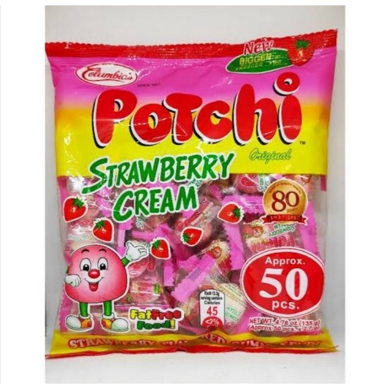 Potchi Strawberry Cream Gummy Candy 50 pieces Shopee Philippines