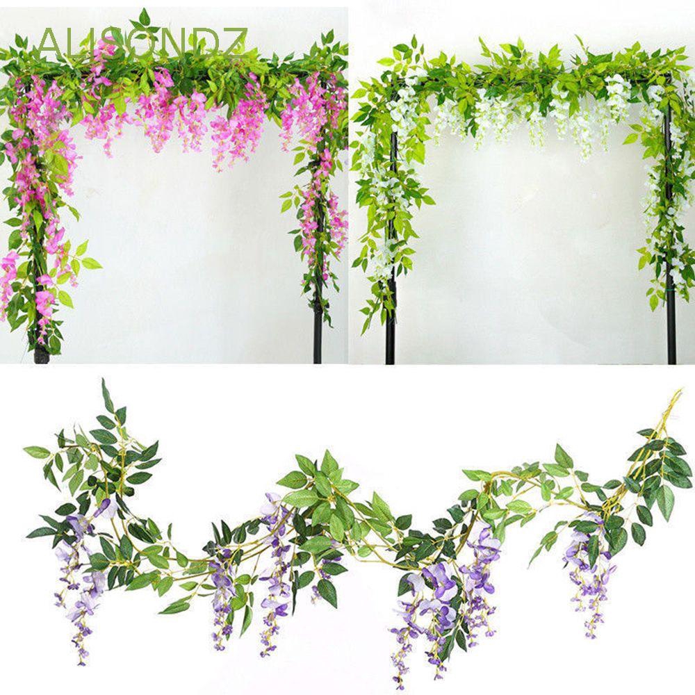 ALISONDZ Fake Flower Hanging Wall Decor Artificial Wisteria Vine