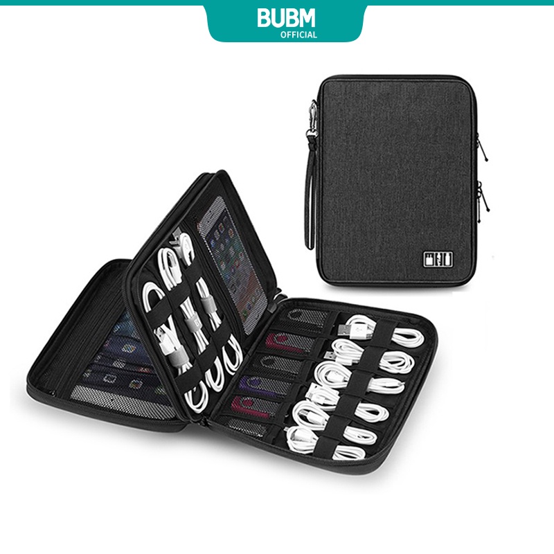 BUBM Universal Gadget Organizer Cable Storage Bag,Travel Electronic