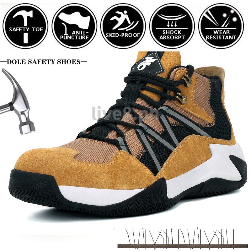 Work safety shoes for men steel toe indestructible work boots anti