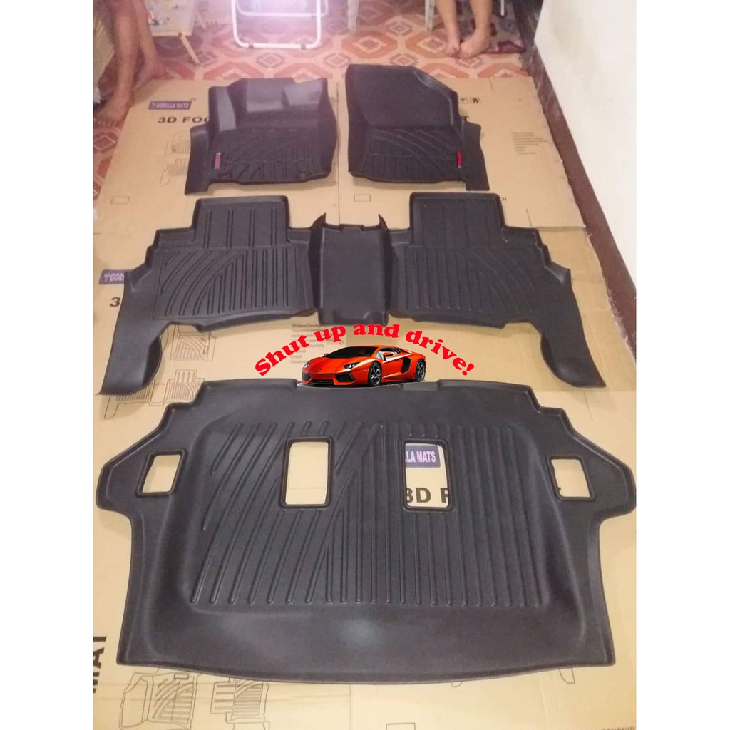 Gorilla Car Matting Deep Dish Mats for Toyota Fortuner 20162019