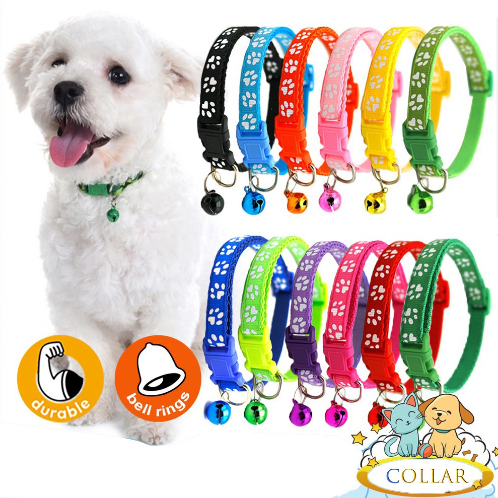 Pet Collar Dog Collar Cat Collar Puppy kitten Collar Footprint Nylon