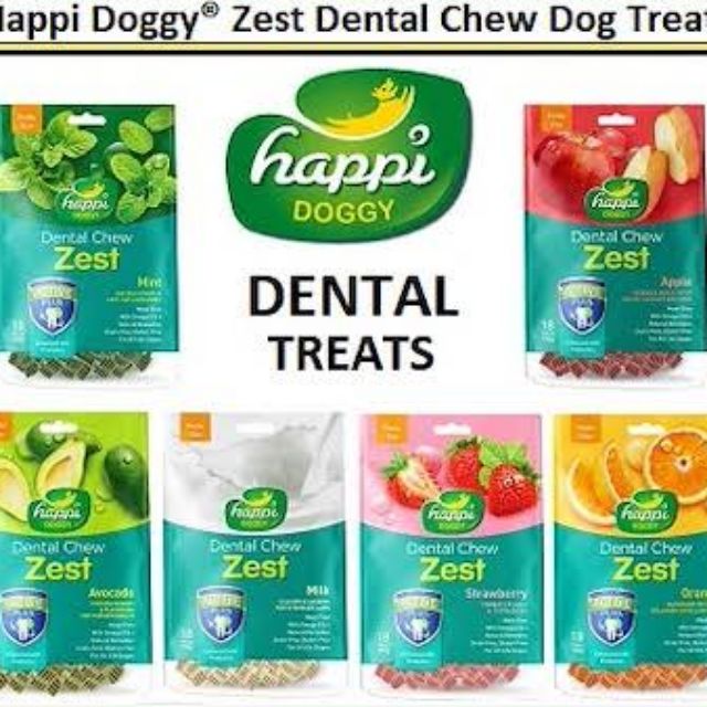 Happi Doggy Dental Chew Zest 150g. Shopee Philippines
