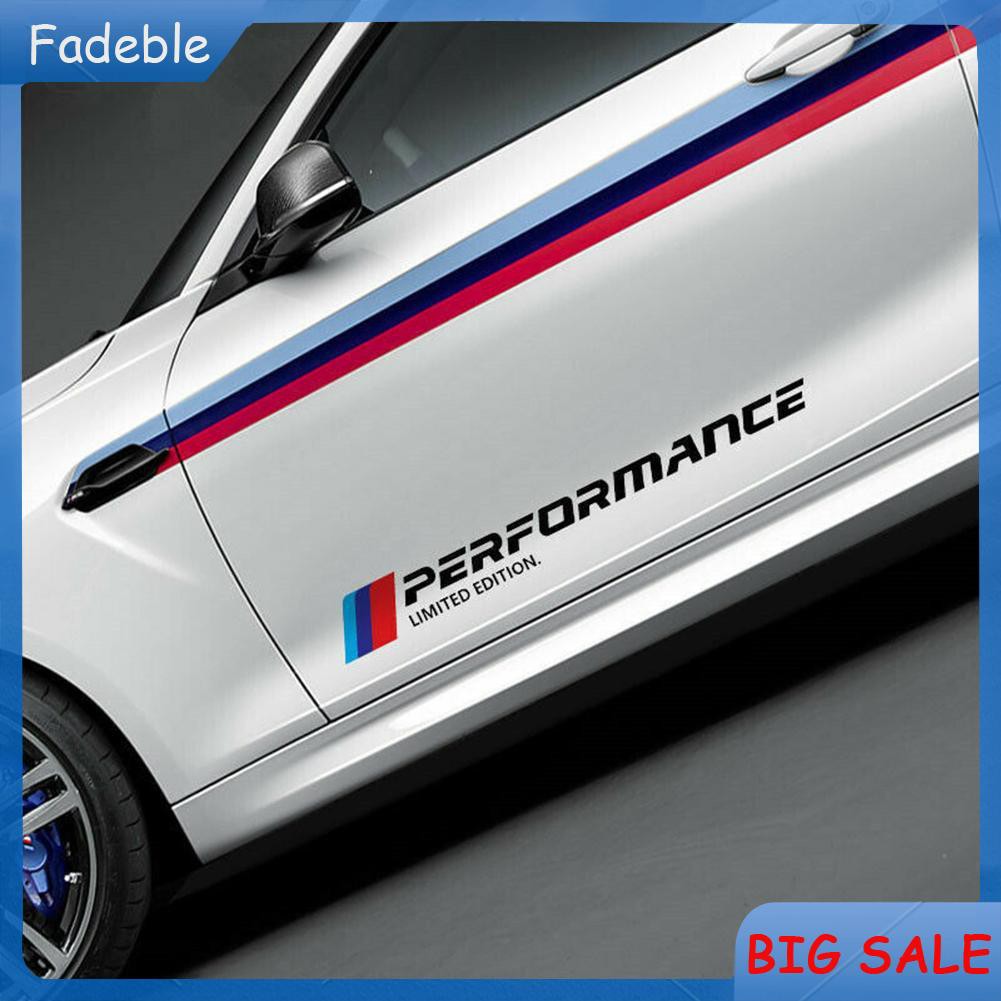 2pcs Car Stickers M Performance Limited Edition Side Door Reflective
