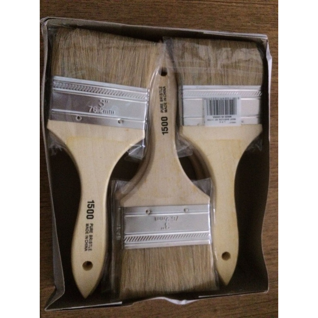 KAYU 3 Inch Paint Brush Wood Brush Shopee Philippines