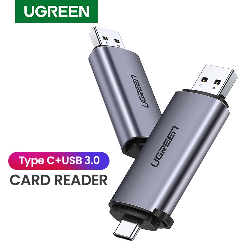 UGREEN USB C/USB 3.0 Type C Card Reader Dual Slot Memory