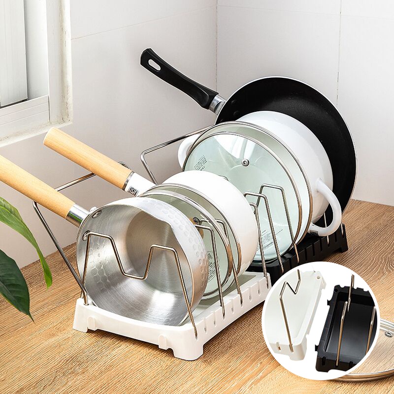 Stainless steel pot rack Kitchen storage rack Pot cover rack