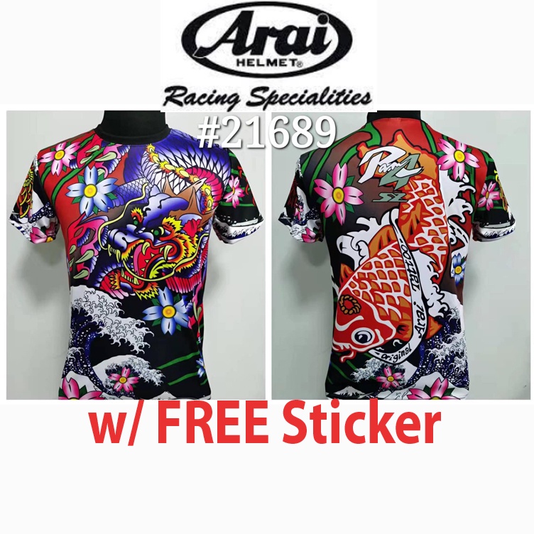 Arai Tattoo Helmet Racing Specialties Japan Bike Riders Rider Jersey