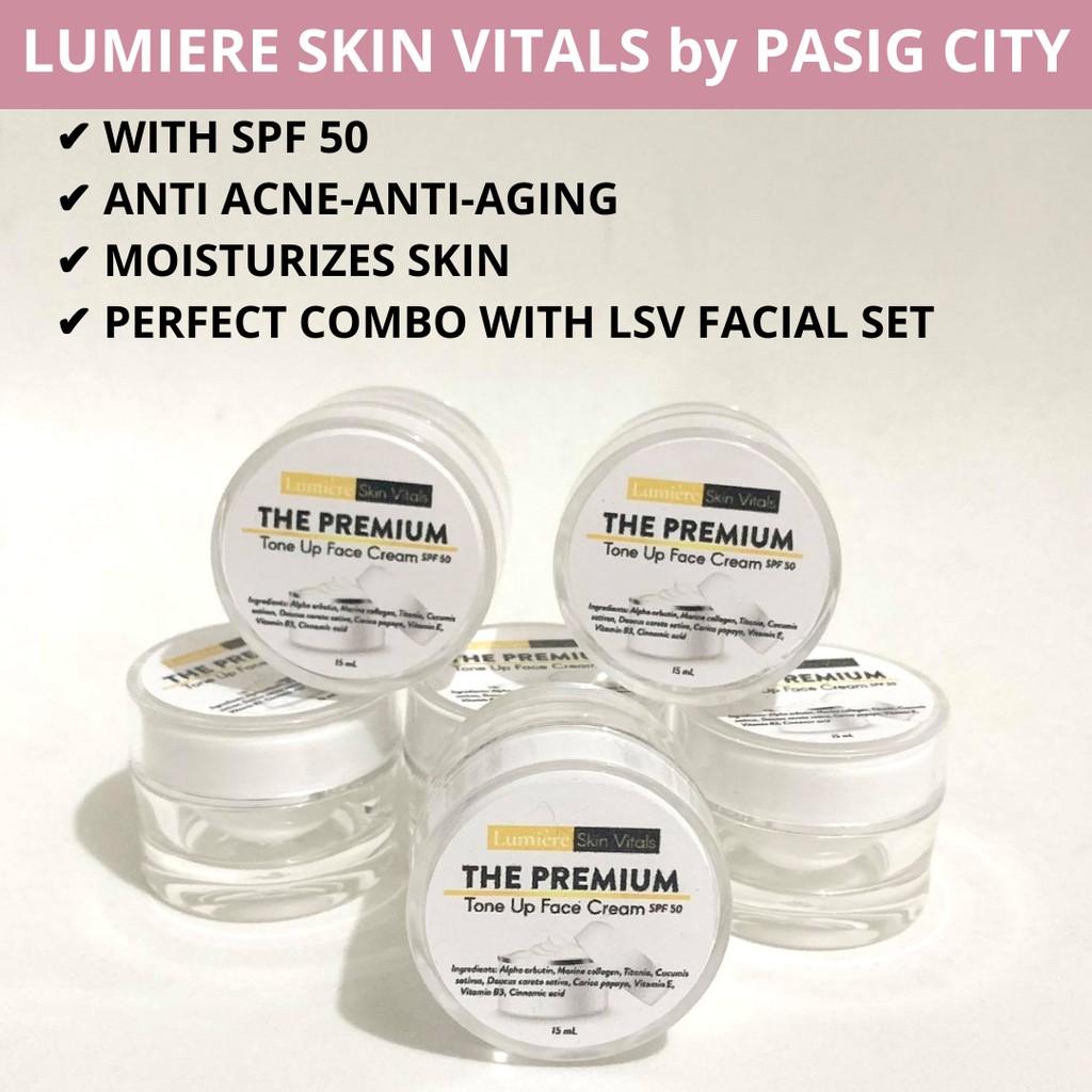 Lumiere Premium ToneUp Cream with SPF 50 15 mL Shopee Philippines
