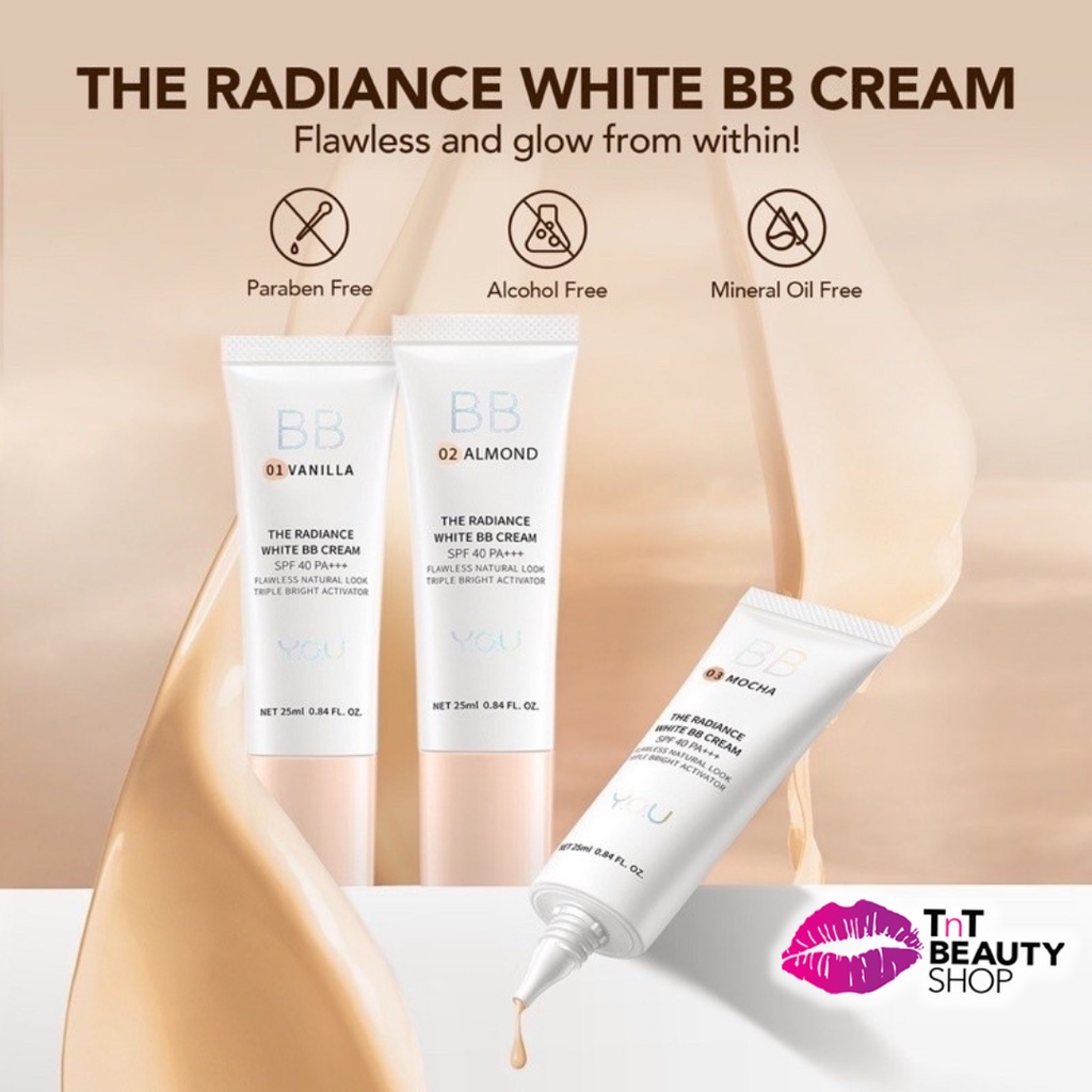Y.o.u The Radiance White BB Cream SPF 40 PA+++ YOU BB Cream Shopee