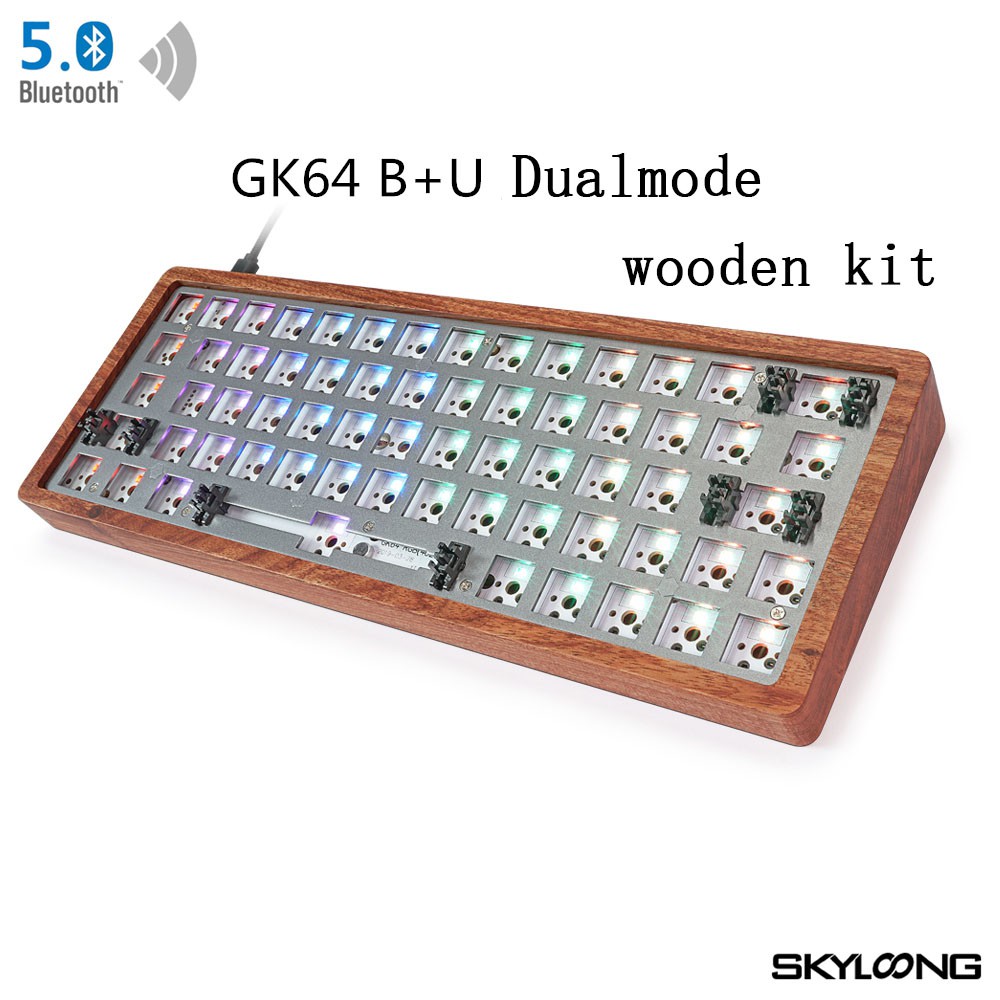 GK64XS PCB mechanical keyboard kit hot swap Bluetooth dual mode RGB