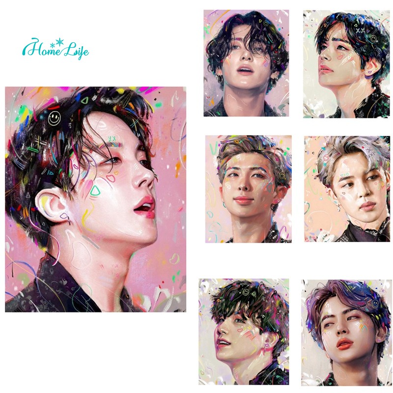 ⭐H&L⭐BTS DIY Diamond Painting Bangtan Boys Art Portrait