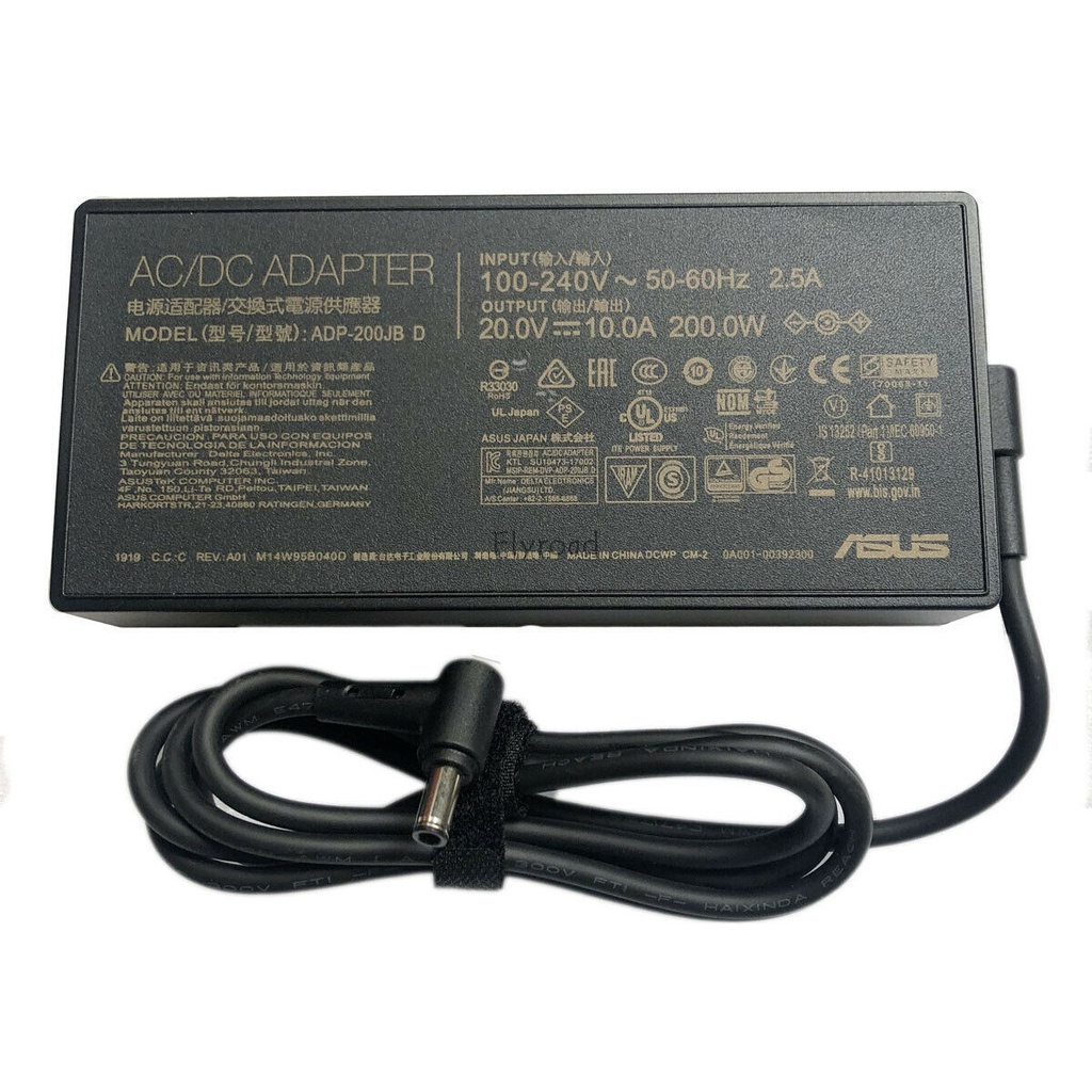 20V 10A 200W Adapter For Asus TUF Dash F15 FX516P FX516PR ADP200JB