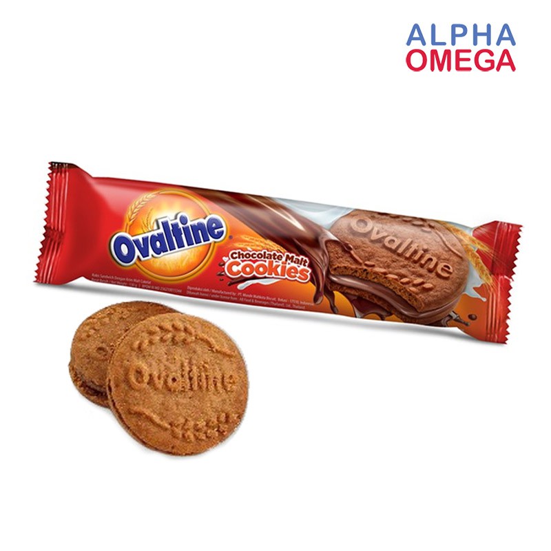 Ovaltine Chocolate Malt Cookies 130 Gram Chocolate Cream Biscuit