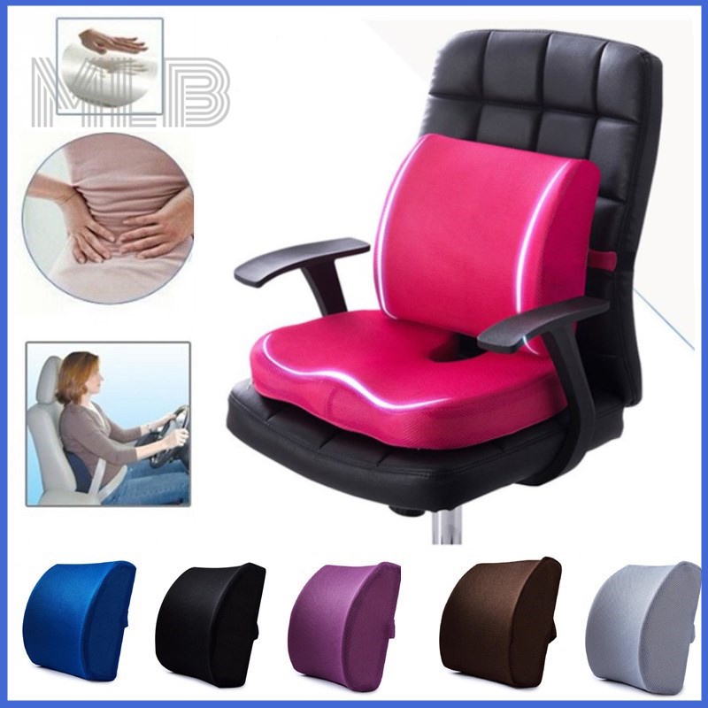 High Quality Lumbar Seat Cushion Cushion Relief Pillow Seat Chair Memory Foam Seat Back Pain