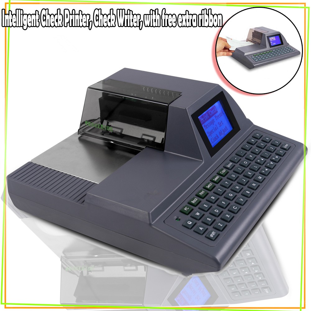 Intelligent Check Printer, Check Writer, with free extra ribbon