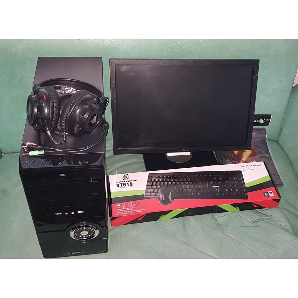 Affordable! Gaming Computer set Core i3 4gb 250 19wide monitor Shopee