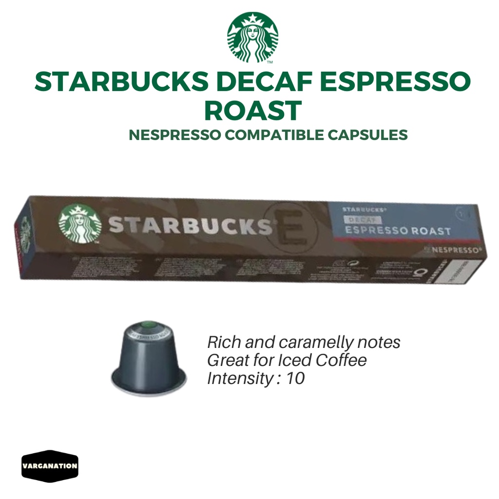 Starbucks At Home Decaf Nespresso Capsule Aluminum Coffee Pods Shopee