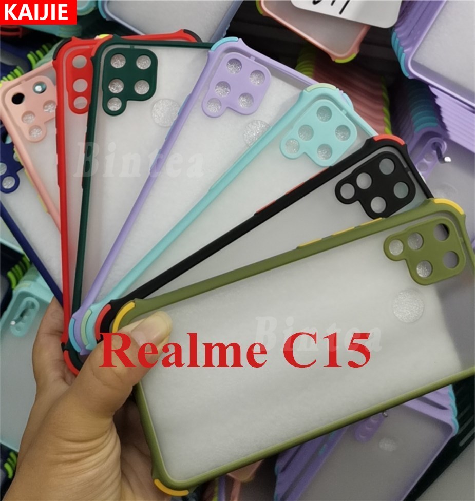 Shockproof Bumper Camera Lens Protection Phone Case For Realme C15