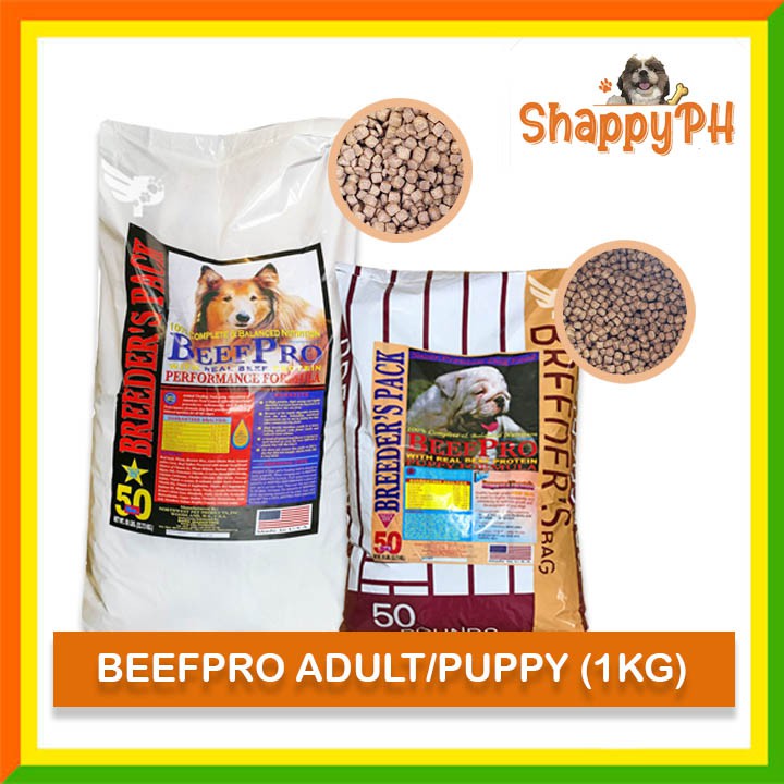 BEEF PRO PUPPY/ADULT DRY DOG FOOD (1KG REPACK) Shopee Philippines