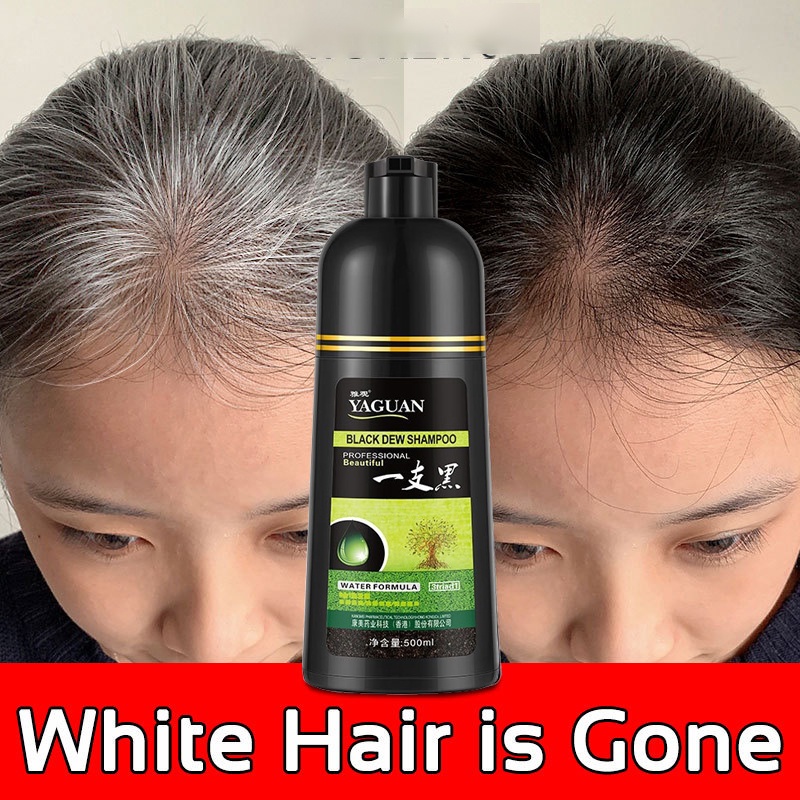 Black Hair Shampoo 500ml Hair Dye Turn White Hair into Black Hair