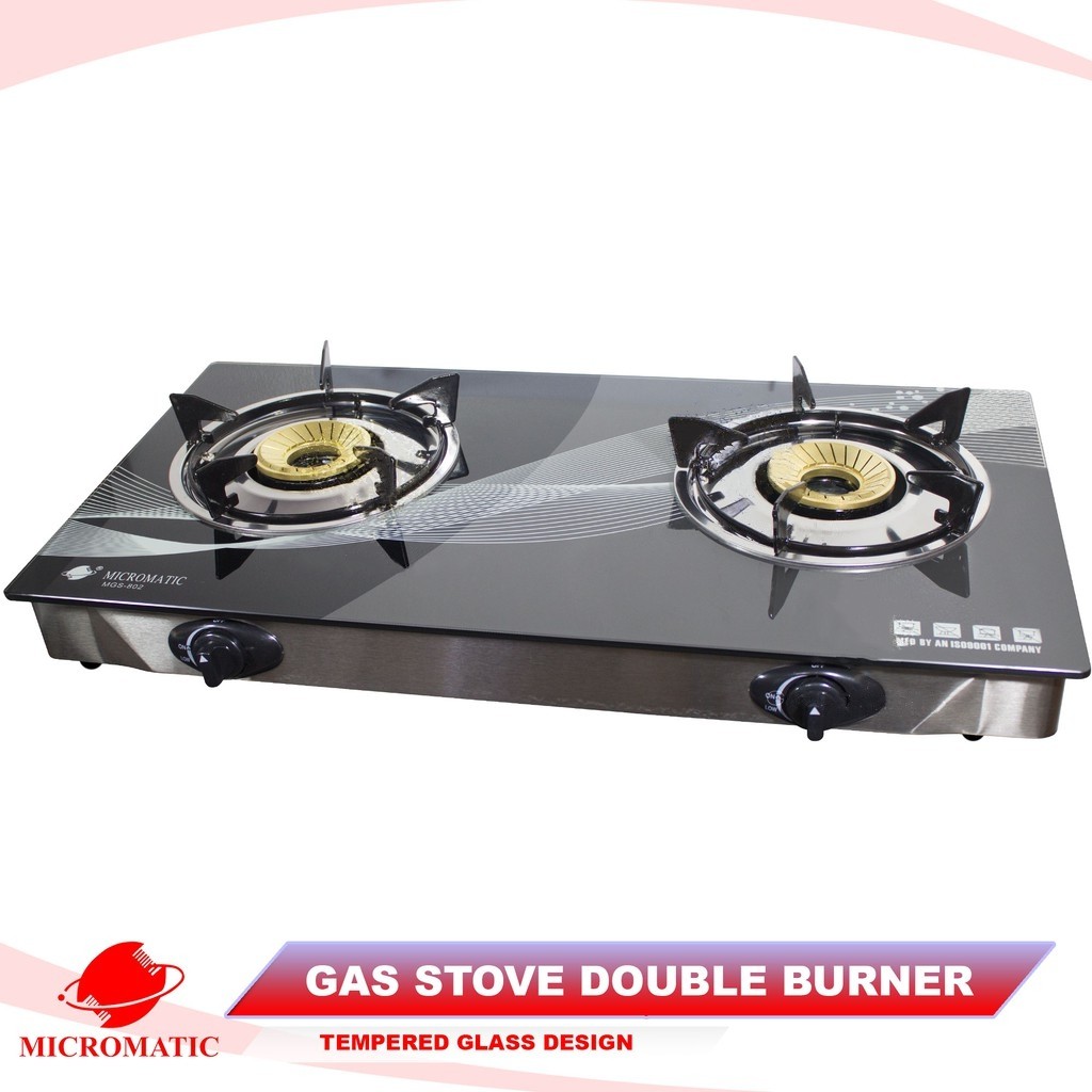 Micromatic Double Burner Gas Stove Glass Top MGS802（with 1 year warranty） Shopee Philippines